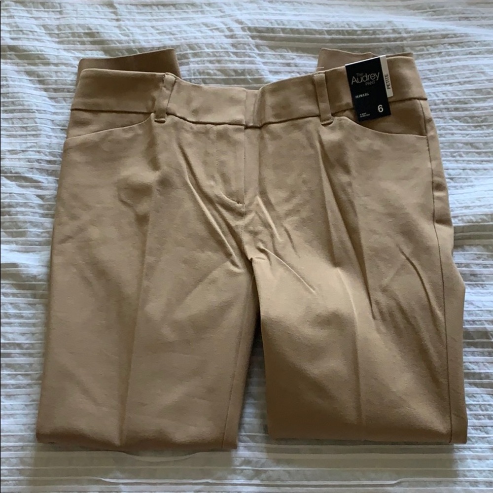 tan slim pants